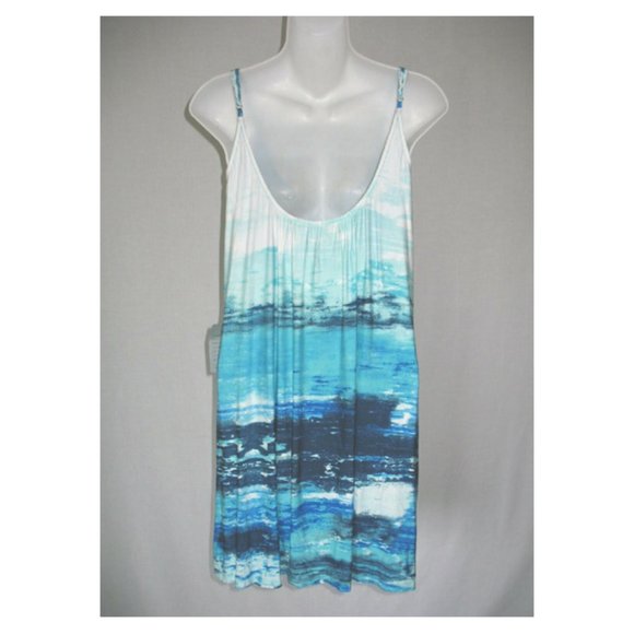 Felicity Coco Blue Print Casual Jorden Dress Small - Picture 4 of 5